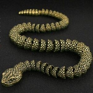 16.38 Inch Brass Casting 3D Movable Joint Rattlesnake Home 4