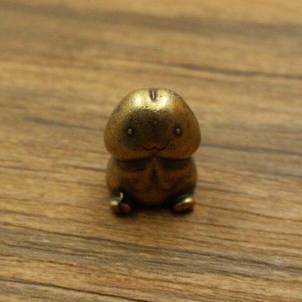 Brass metal cartoon mushroom head cute car keychain pendant 0