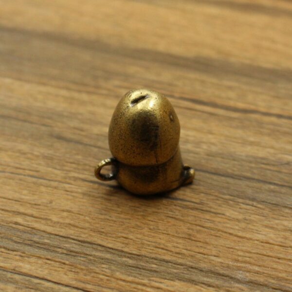 Brass metal cartoon mushroom head cute car keychain pendant 1