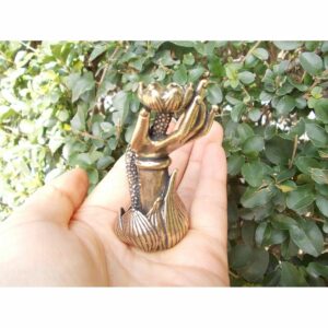 Vintage style brass copper Lotus KuanYin 1