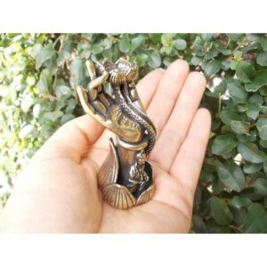 Vintage style brass copper Lotus KuanYin 4