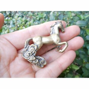Vintage style brass horse Statues Small 5
