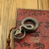 Antique and old brass coil snake ghost snake key chain 0