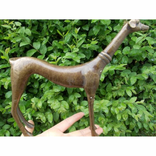 Vintage style brass dog statue animal dog 0
