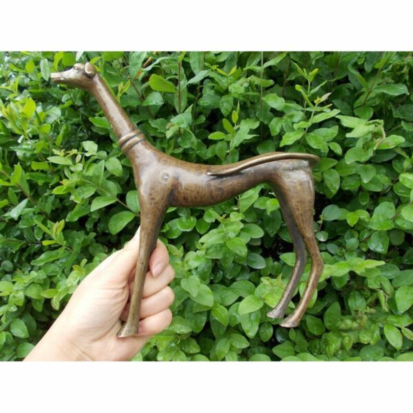 Vintage style brass dog statue animal dog 2