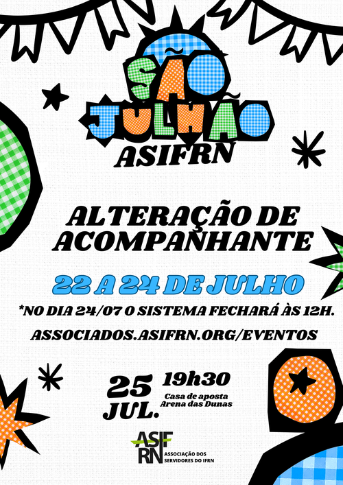 Cartaz Festa de São João Criativo Azul, Laranja e Verde (8).png