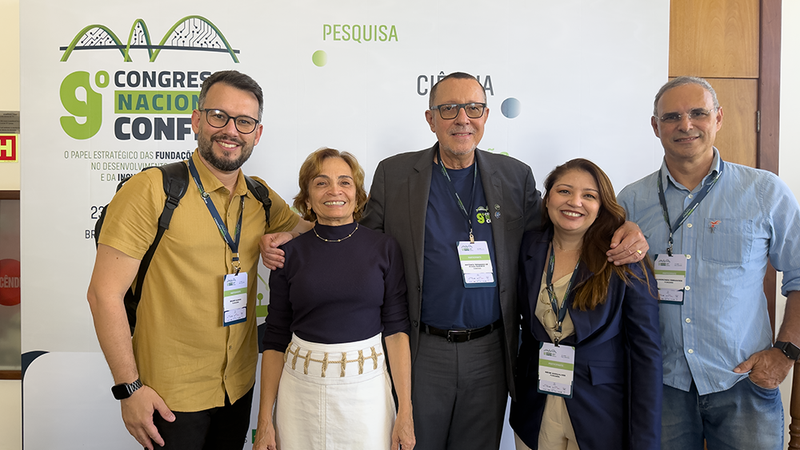 Comitiva da FUNCERN com o Antônio Fernando Queiroz, presidente do CONFIES | Foto: Bruno Gomes