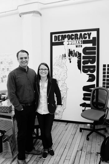 Seth Flaxman (Executive Director) and Kathryn Peters (Chief Operating Officer), cofounders of Democracy Works (Photo: Rita Allen Foundation)