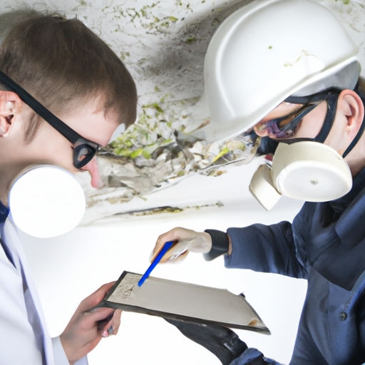 What is the process involved in a mold inspection conducted by a local company?