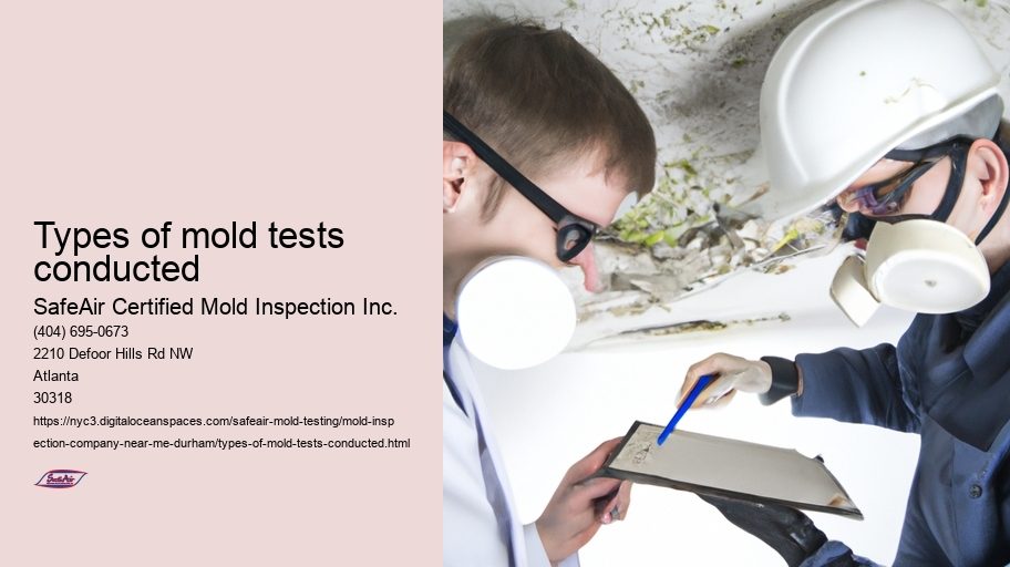 Types of mold tests conducted