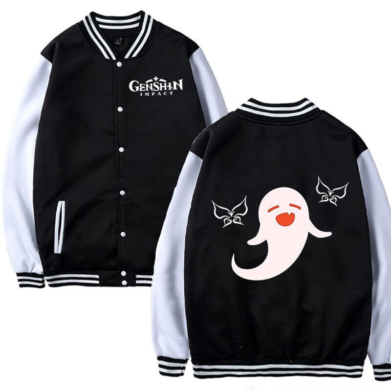 Genshin-jackets-hu-tao-ghost-printed-baseball-jacket - Genshin Stores