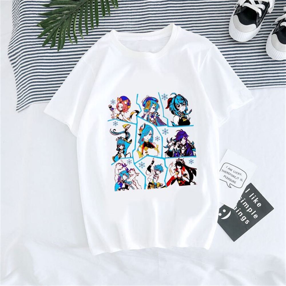 Genshin-t-shirts-genshin-characters-white-graphic-t-shirt - Full Size To 5xl