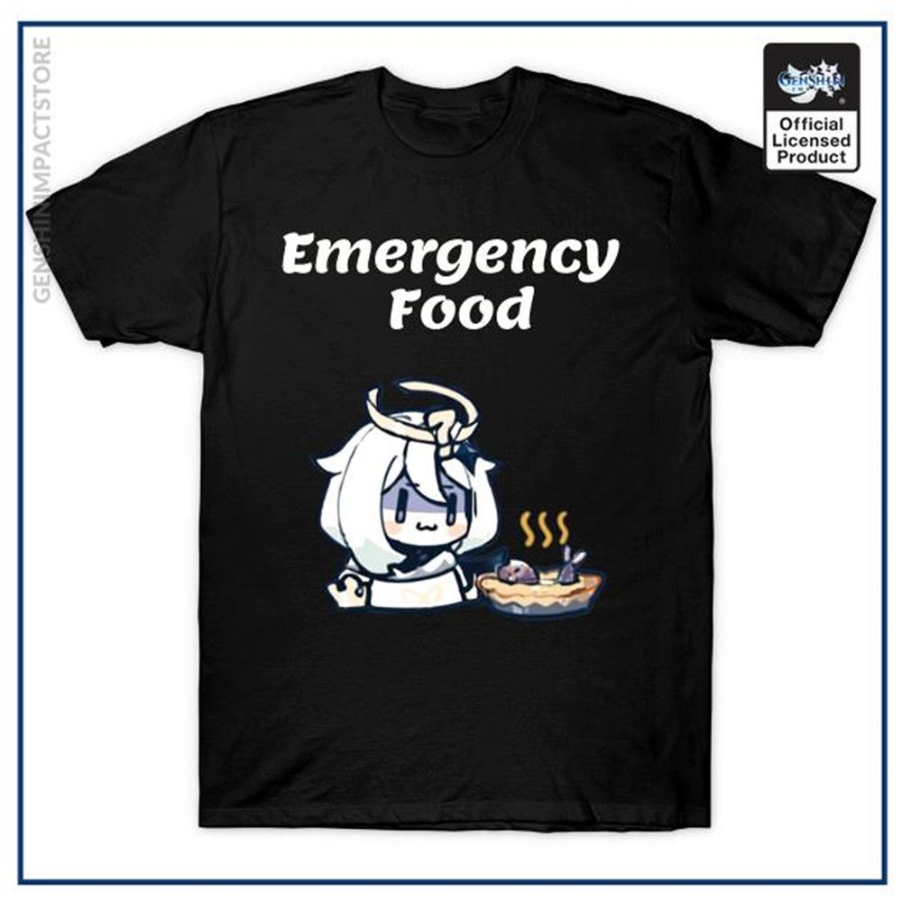 Genshin-t-shirt-emergency-food-paimon - Full Size To 5xl