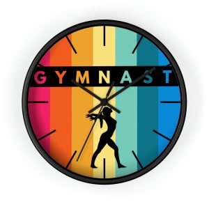 Women's Gymnastics in Color Wall Clock
