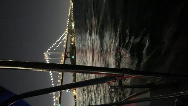 Throgs Neck Bridge at night
