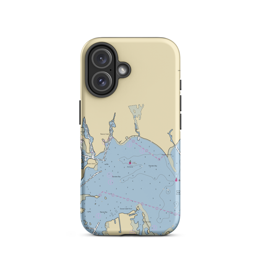 Dreamer's Cove Motel (Holtsville, NY) NOAA Chart  Tough iPhone Case iPhone 16 model shown