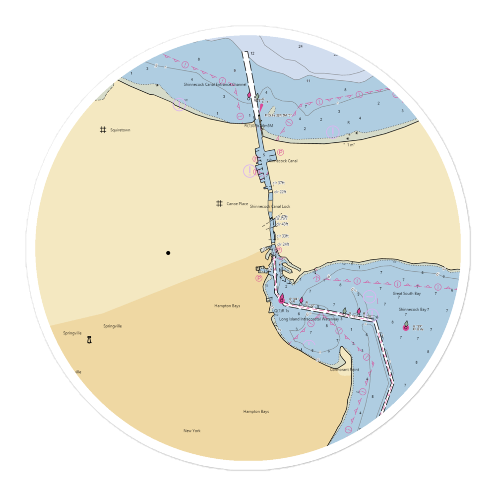 Mariner's Cove Marina (Holtsville, NY) NOAA Chart Sticker 