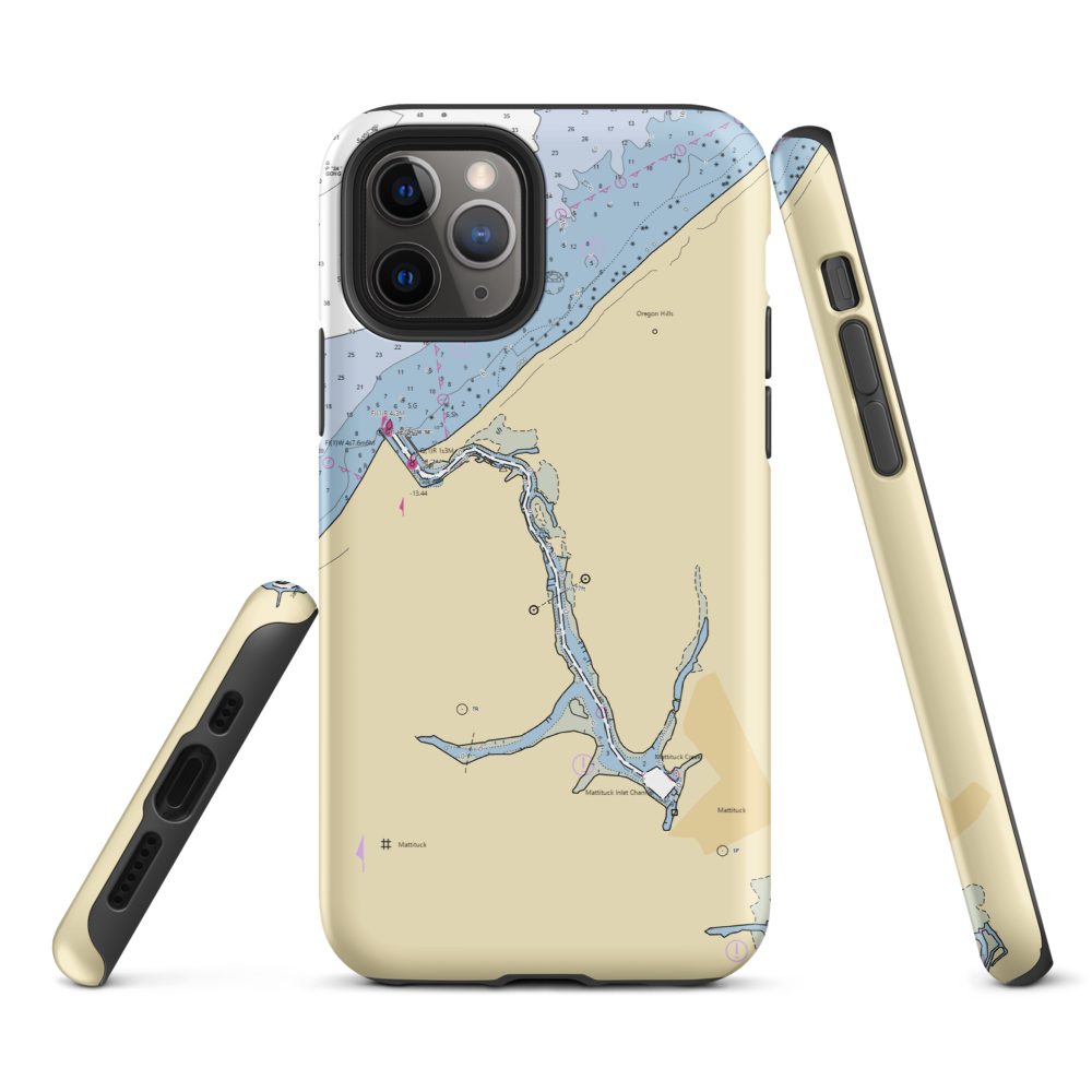 Mattituck Fishing Station (Holtsville, NY) NOAA Chart  Tough iPhone Case iPhone 11 Pro model shown