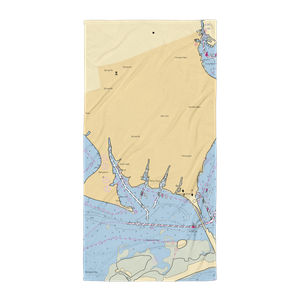 Shinnecock Bay Fishing Station and Marina (Holtsville, NY) NOAA Chart Towel
