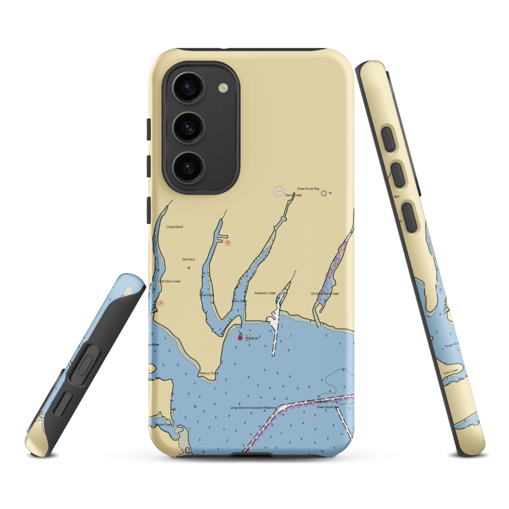 FJM Marine Service (Holtsville, NY) NOAA Chart Samsung Phone Case Samsung Galaxy S23 Plus model shown
