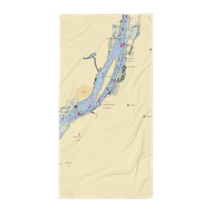 Hudson Power Boat Association Inc (Athens, NY) NOAA Chart Towel