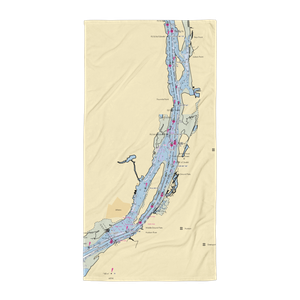 Athens on the Hudson Marina (Athens, NY) NOAA Chart Towel