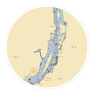 Athens on the Hudson Marina (Athens, NY) NOAA Chart Sticker