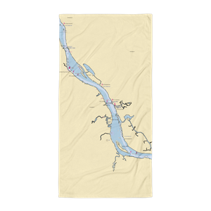 Petzolds Chester Boat Basin (Hadlyme, CT) NOAA Chart Towel