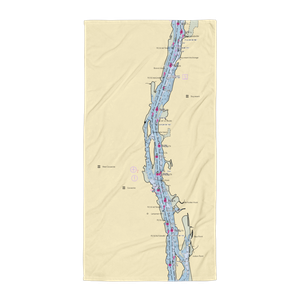 Coxsackie Yacht Club (West Coxsackie, NY) NOAA Chart Towel