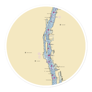 Coxsackie Yacht Club (West Coxsackie, NY) NOAA Chart Sticker