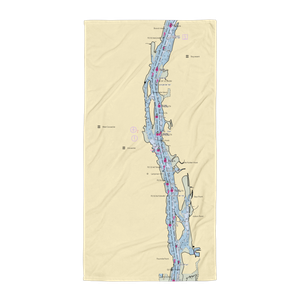 Coxsackie Yacht Club (Coxsackie, NY) NOAA Chart Towel