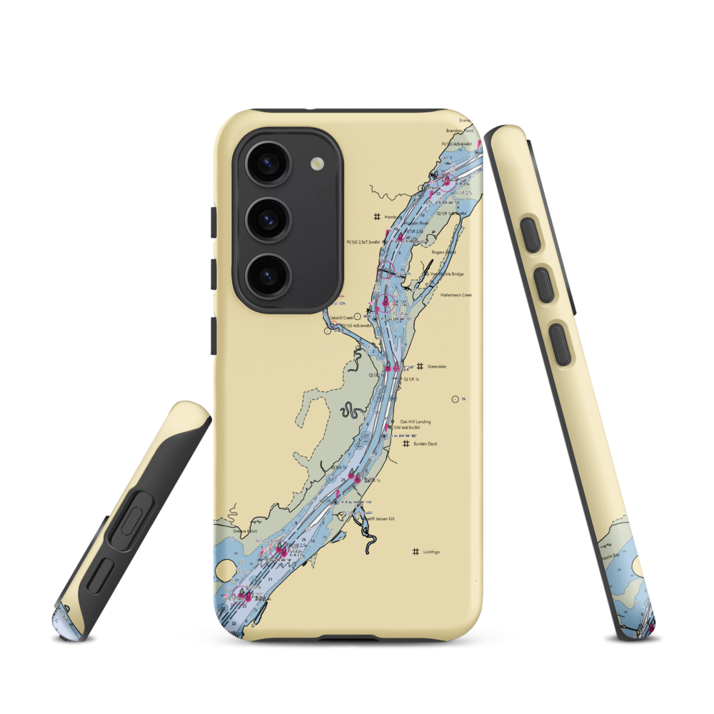 Riverview Marine Services (Athens, NY) NOAA Chart Samsung Phone Case Samsung Galaxy S23 model shown