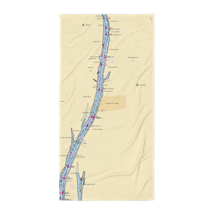 Castleton Boat Club (Schodack Landing, NY) NOAA Chart Towel