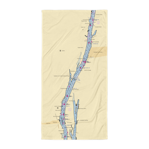 Tri-City Yacht Club (Coeymans, NY) NOAA Chart Towel