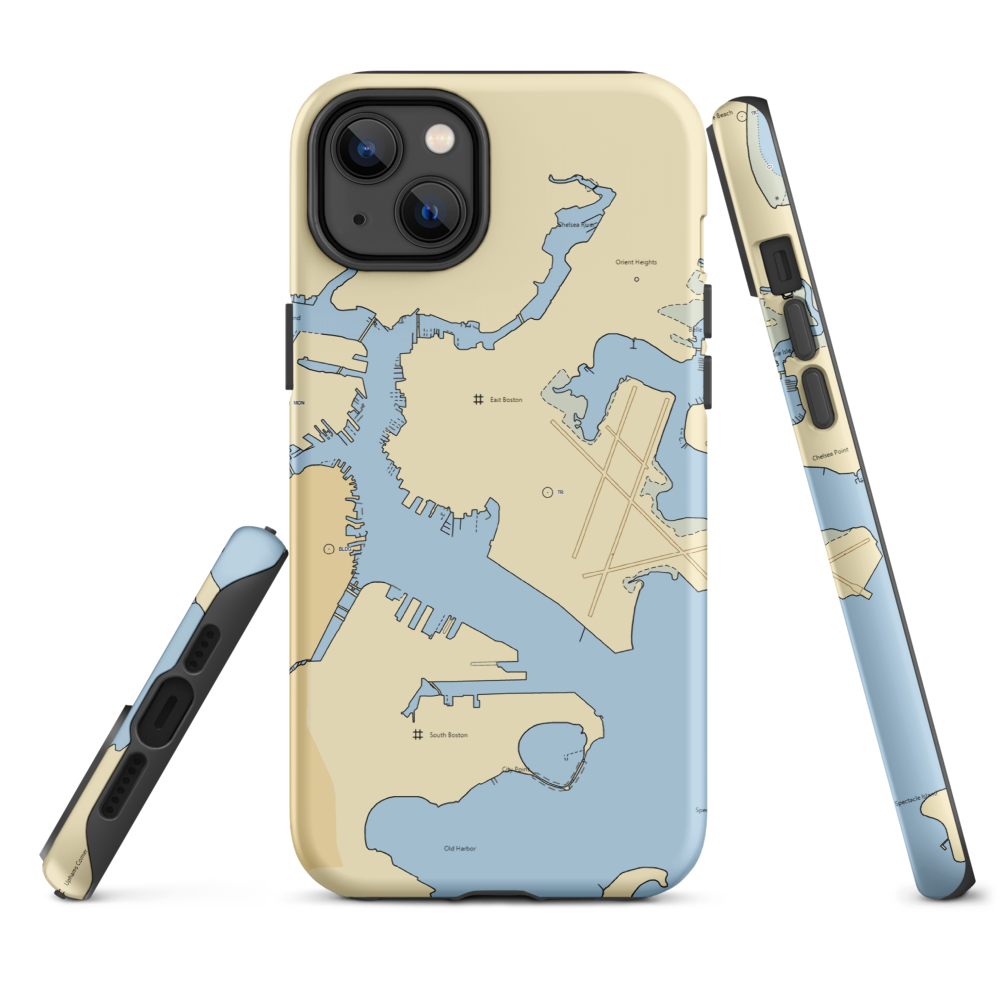 Piers Park Sailing Center (Boston, MA) NOAA Chart  Tough iPhone Case iPhone 14 Plus model shown