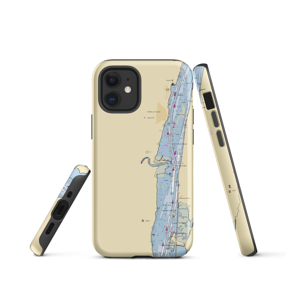 Lynch's Marina (Malden On Hudson, NY) NOAA Chart  Tough iPhone Case iPhone 12 mini model shown
