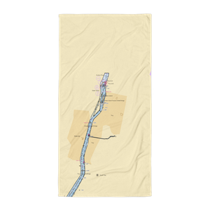 South Island Docks (Troy, NY) NOAA Chart Towel