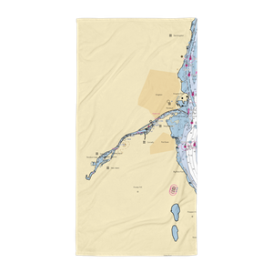 Rondout Yacht Basin (Connelly, NY) NOAA Chart Towel