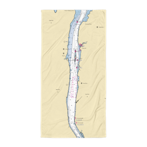 Poughkeepsie Yacht Club (West Park, NY) NOAA Chart Towel