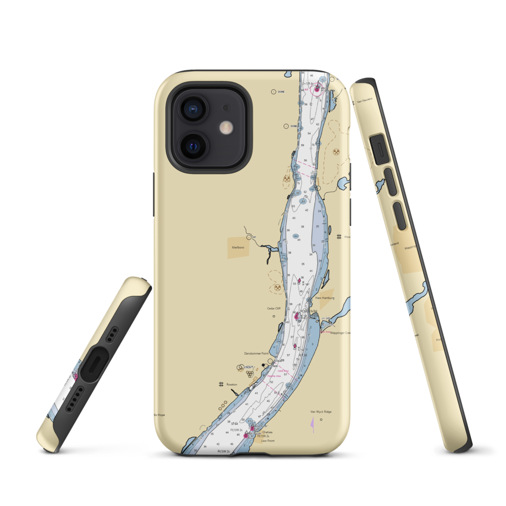The Marlboro Yacht Club (Hughsonville, NY) NOAA Chart  Tough iPhone Case iPhone 12 model shown