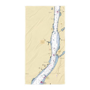 The Marlboro Yacht Club (Hughsonville, NY) NOAA Chart Towel