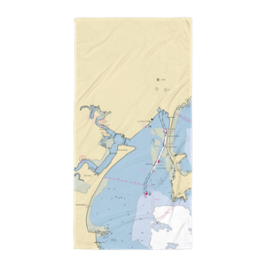 Point of Pines Yacht Club (Lynn, MA) NOAA Chart Towel