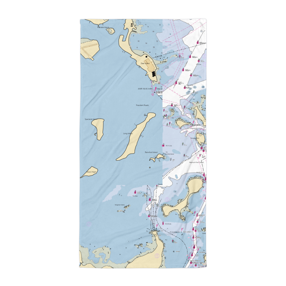 Rainford Island (Boston, MA) NOAA Chart Towel 