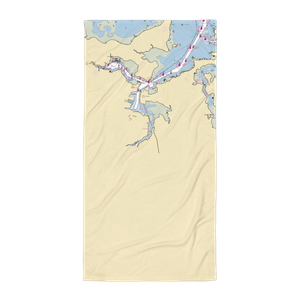 Braintree Yacht Club (Weymouth, MA) NOAA Chart Towel