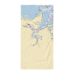 Metropolitan Yacht Club (Weymouth, MA) NOAA Chart Towel