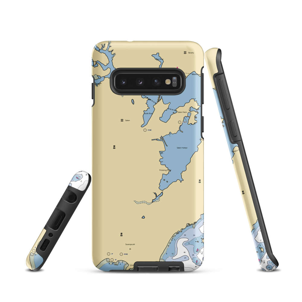 Pickering Wharf Marina (Salem, MA) NOAA Chart Samsung Phone Case Samsung Galaxy S10 model shown