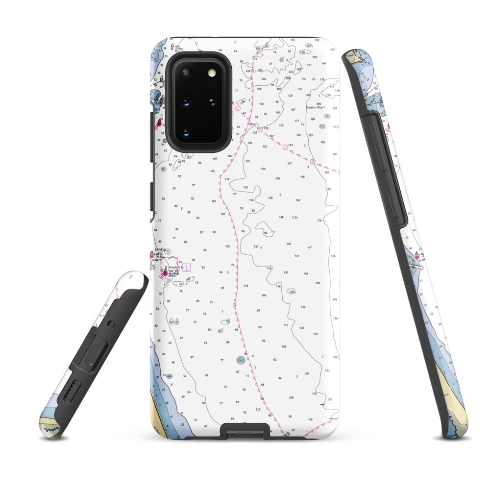 Salisbury Town Wharf (Newburyport, MA) NOAA Chart Samsung Phone Case Samsung Galaxy S20 Plus model shown