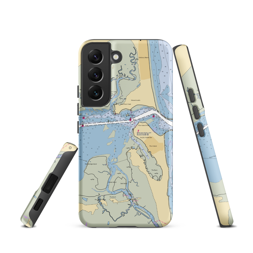 Captain's Fishing Parties (Newburyport, MA) NOAA Chart Samsung Phone Case Samsung Galaxy S22 model shown