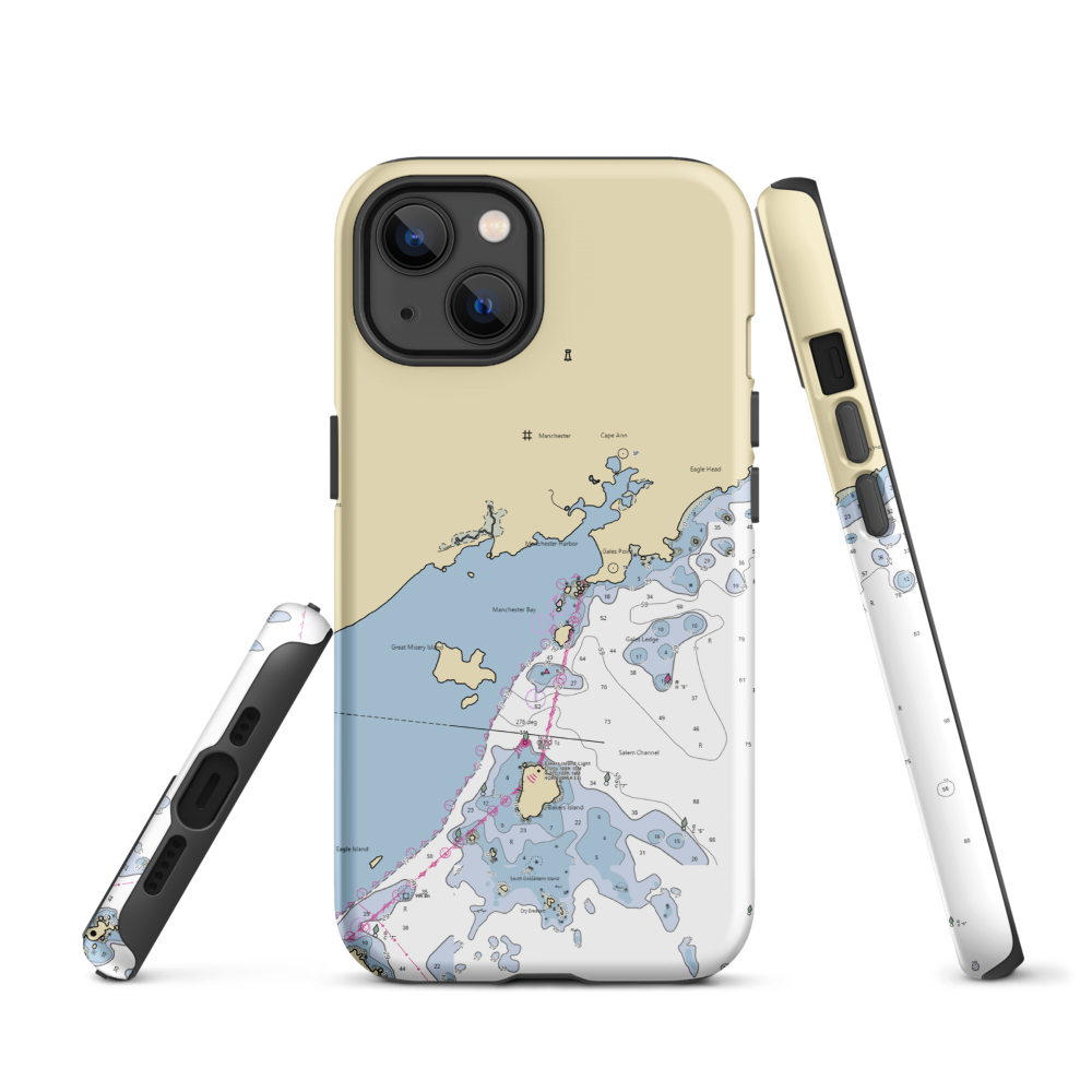 Manchester Yacht Club (Marblehead, MA) NOAA Chart  Tough iPhone Case iPhone 13 model shown