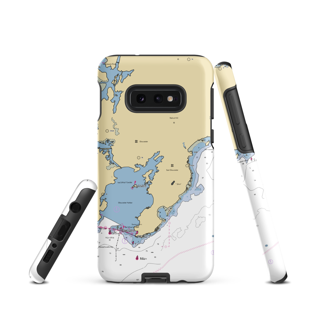 Gloucester Harbormaster (Gloucester, MA) NOAA Chart Samsung Phone Case Samsung Galaxy S10e model shown